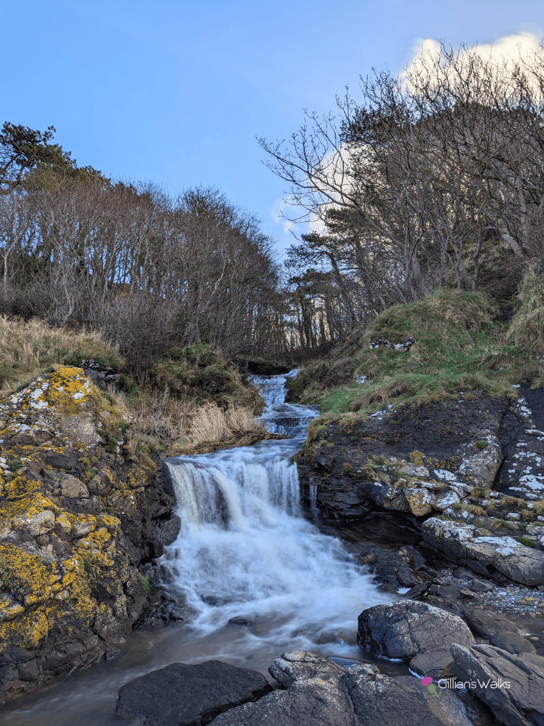 Drumbain Waterfall in spate