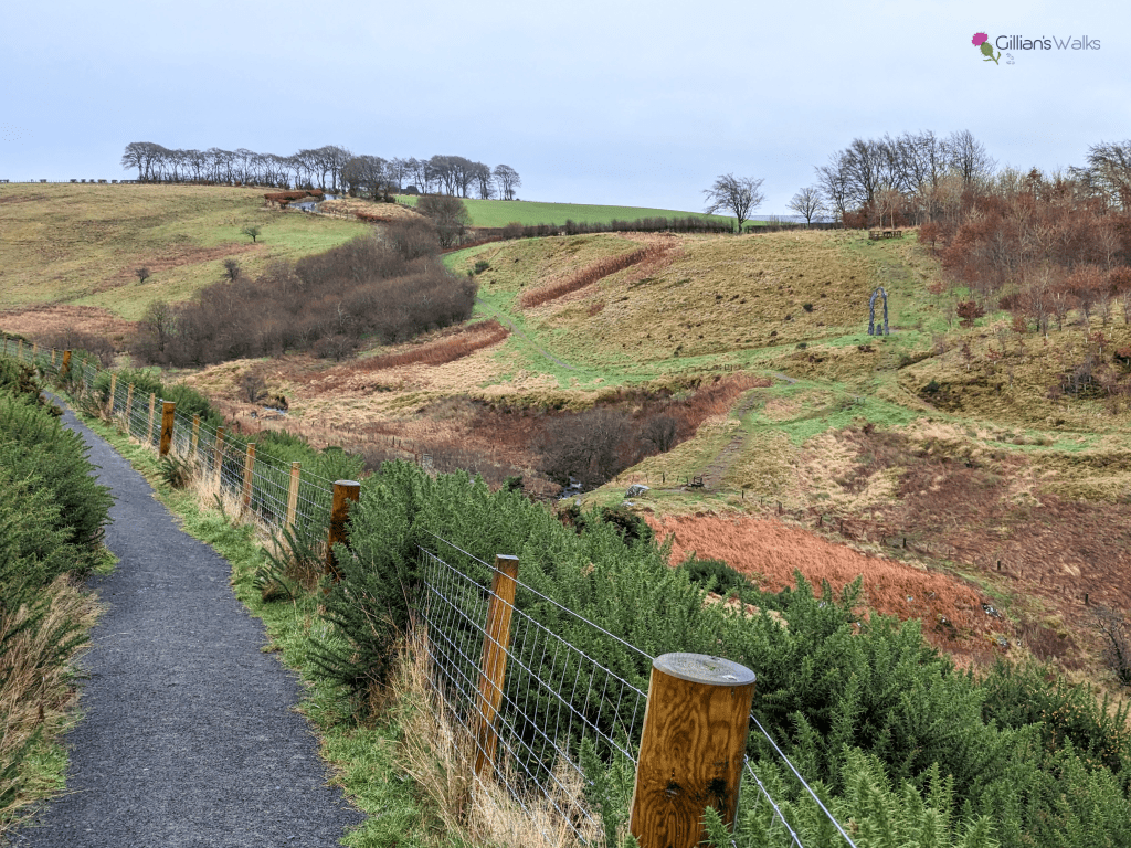 Gravel path leading to Spirit of Scotland monument 