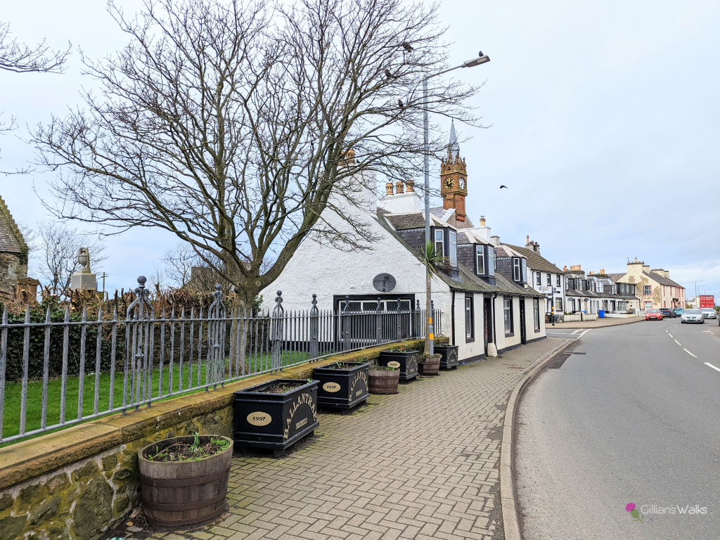 Cottages and shops on the main street in the village of Ballantrae