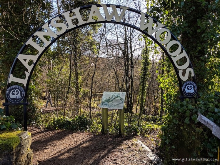 arched entrance to Lainshaw Woods