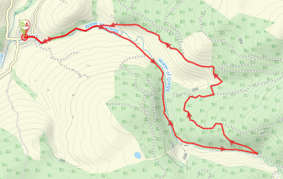 Route map - Devil's Trail, Barr