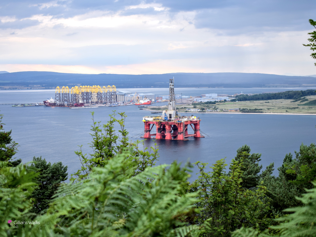 Two huge oil rigs on the Cromarty Firth