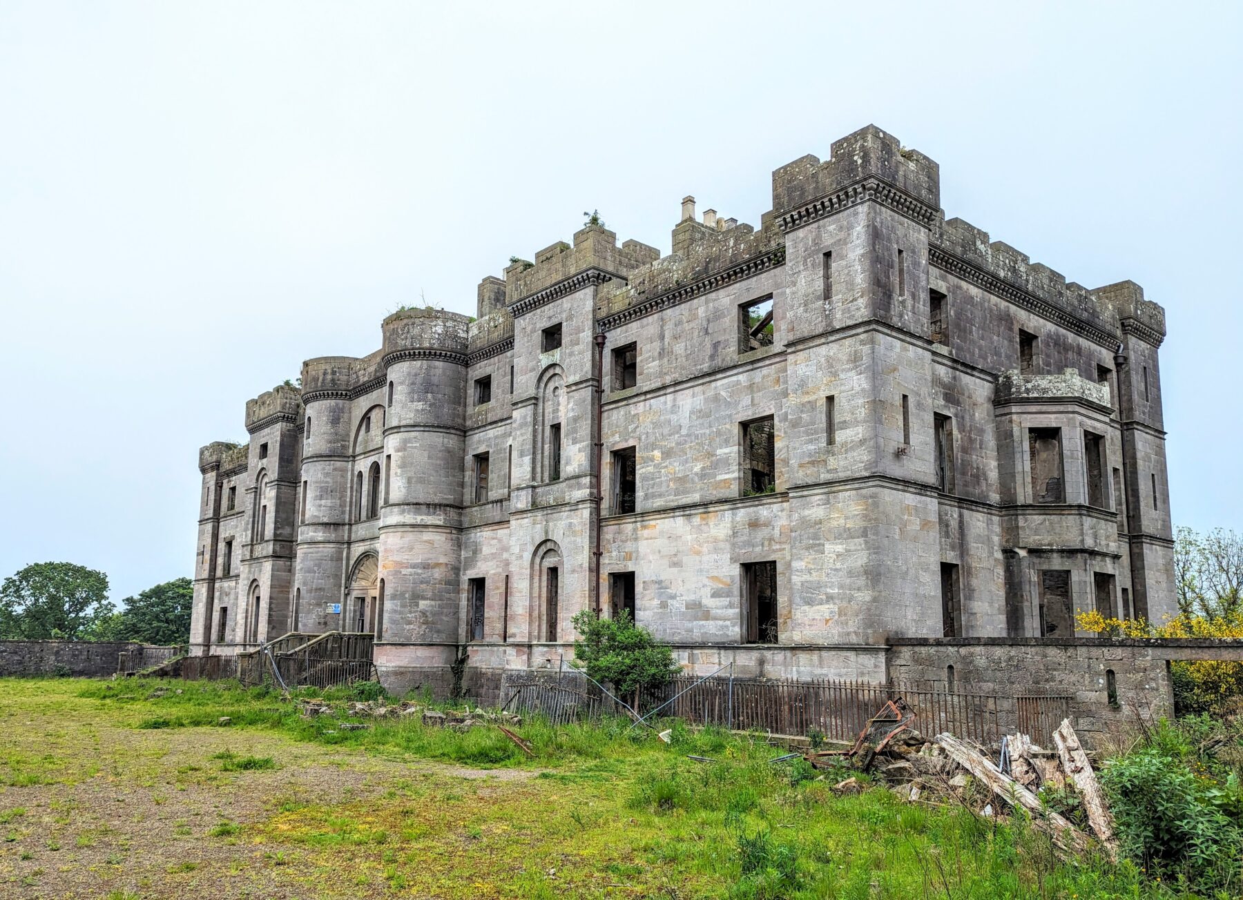Close up of ruined mansion house, Dalquharran Castle