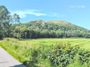 Prominent peak of Knockdolian Hill seen on approach from Ballantrae